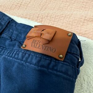 Valentino bow denim cargo pants